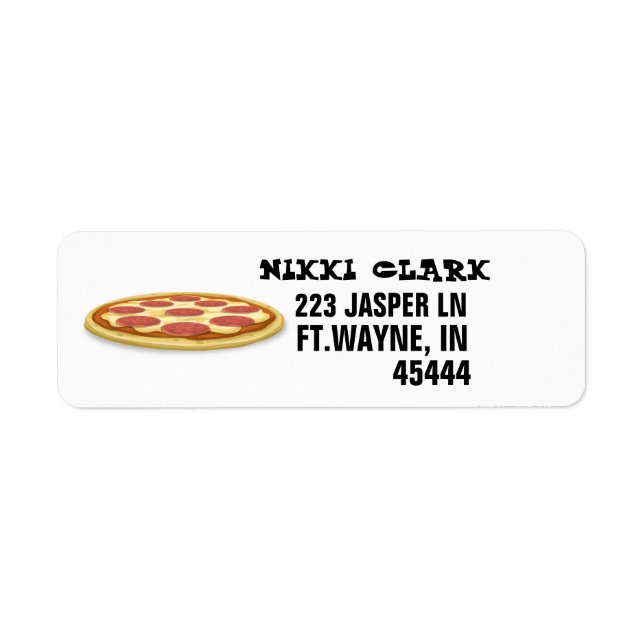 PIZZA RETURN ADDRESS LABELS (Front)
