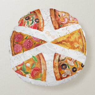 Pizza Round Pillow