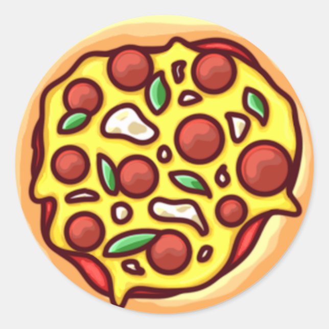Pizza Round Sticker (Front)
