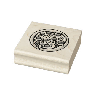 Pizza Rubber Stamp