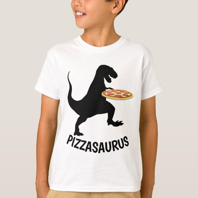 PIZZA SAURUS Funny T-shirts & Sweatshirts (Front)