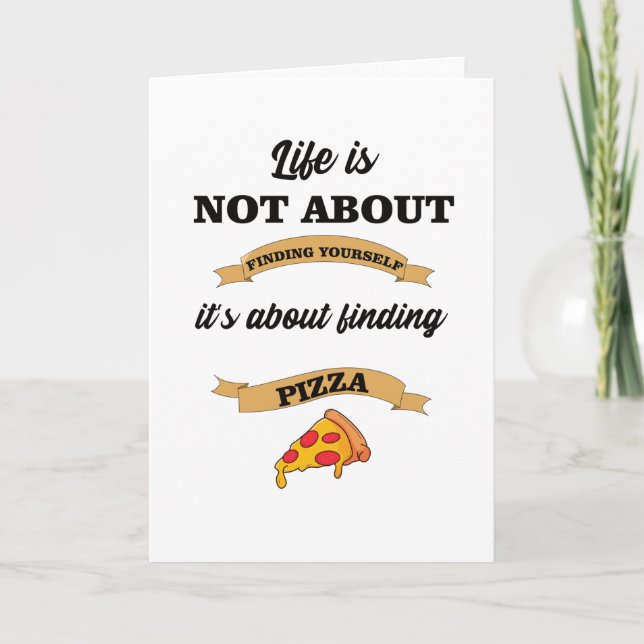 Pizza Sayings Lover Foodie Card (Front)