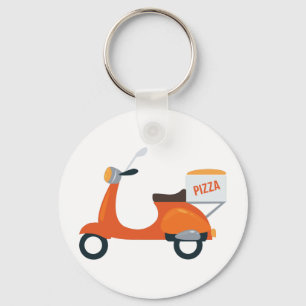 Pizza Scooter Key Ring