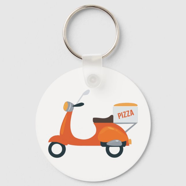Pizza Scooter Key Ring (Front)