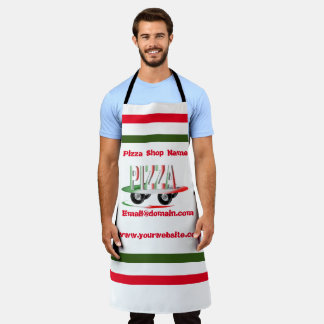 Pizza service,red green ,personalised  apron