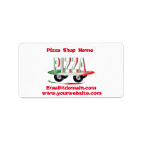 Pizza service,red green ,personalised   