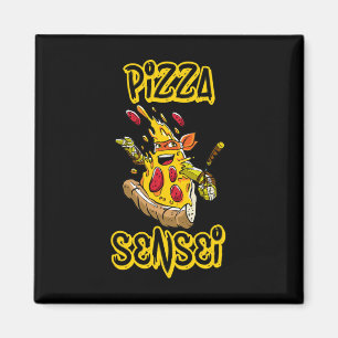 Pizza Shirt Pizza Sensei Funny Karate Pizza Lovers Magnet