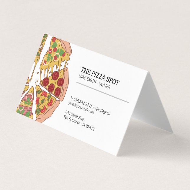 Pizza Shop Business Card (Front)