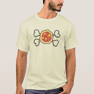 pizza Skull and Crossbones T-Shirt