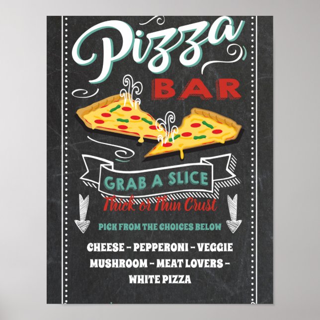 Pizza Slice Bar Party Sign (Front)