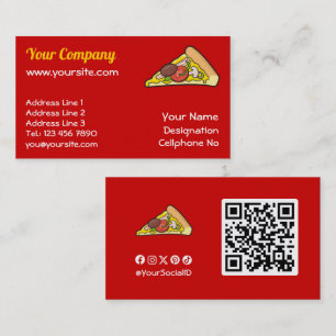 Pizza slice business card