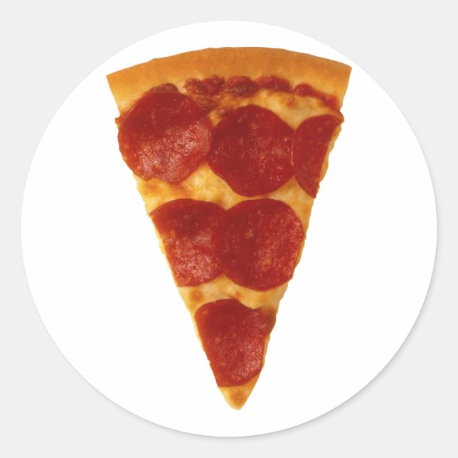Pizza Slice Classic Round Sticker (Front)
