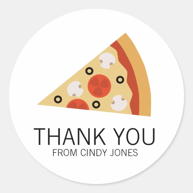 Pizza Slice Classic Round Sticker (Front)