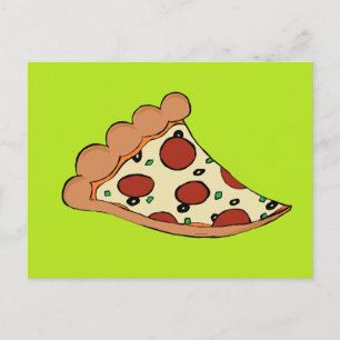 Pizza slice design postcard