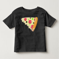 Pizza Slice Father's Day Toddler Black T-Shirt