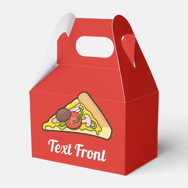 Pizza slice favour box (Front Side)