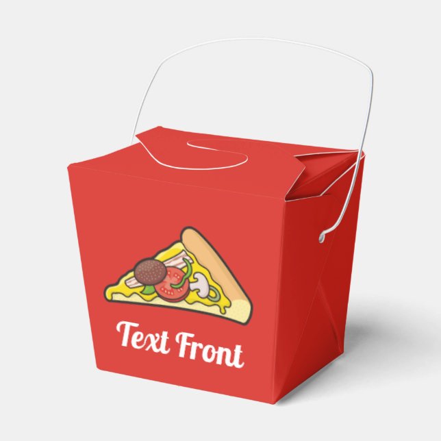 Pizza slice favour box (Front Side)