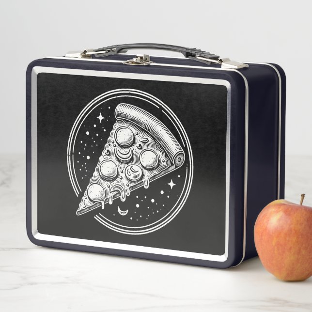 Pizza Slice Fun Metal Lunch Box (In Situ)