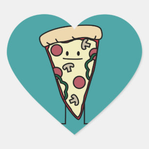 Pizza Slice Heart Sticker