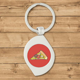 Pizza slice key ring
