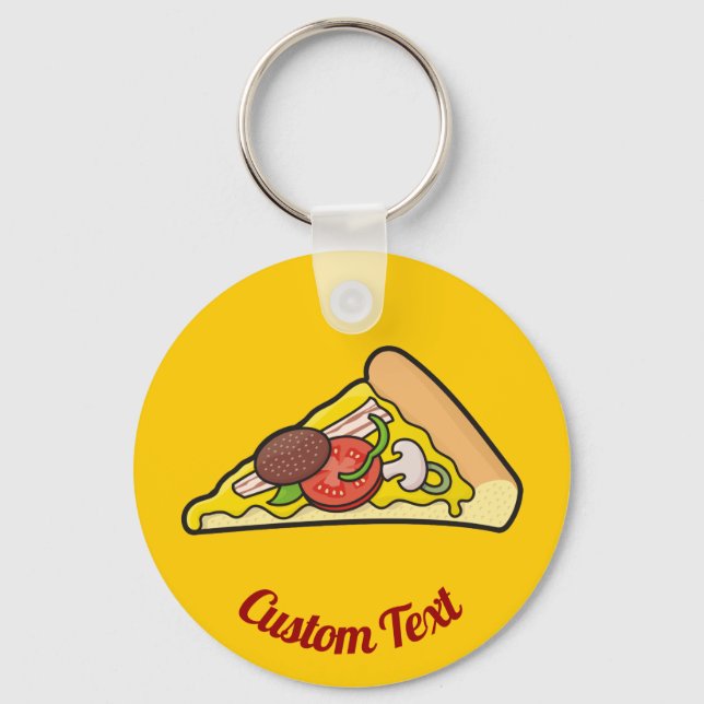 Pizza Slice Keychain (Front)