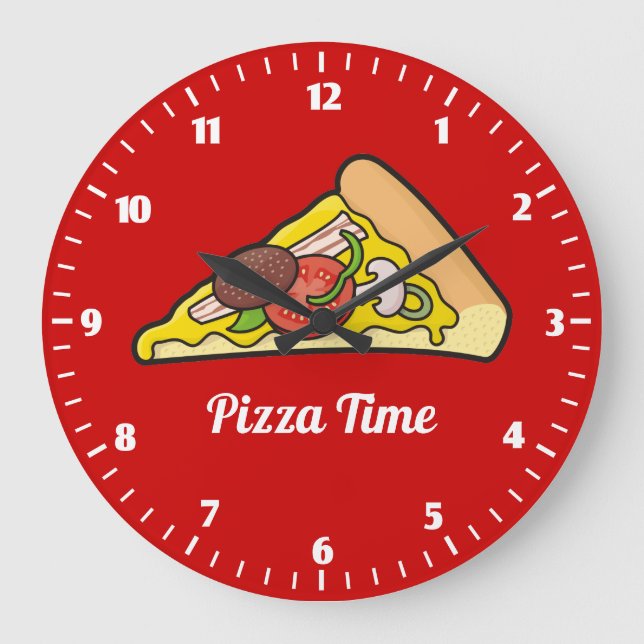 Pizza Slice Large Clock (Front)