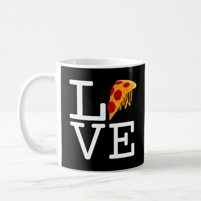 Pizza Slice Love Coffee Mug (Left)