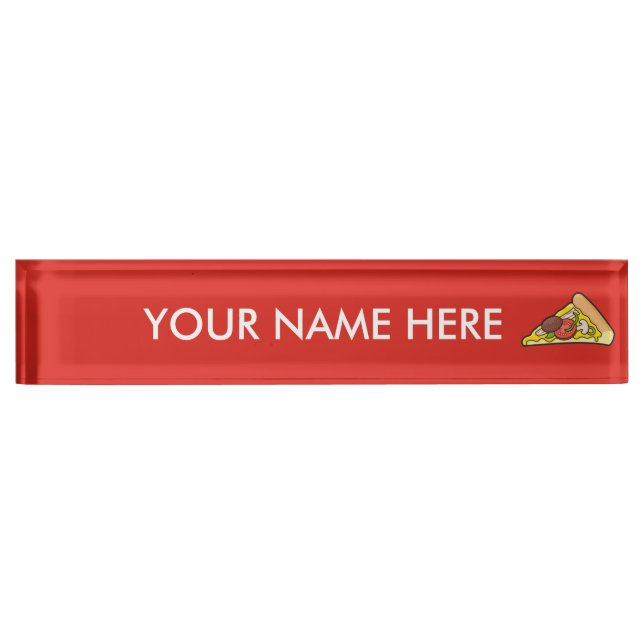 Pizza slice nameplate (Front)