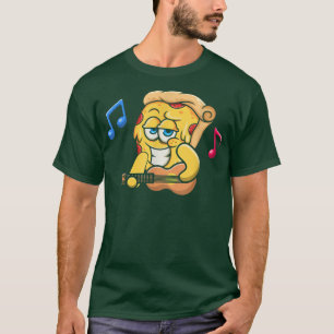 Pizza Slice playing Guitar, Bass Music Rock Guitar T-Shirt