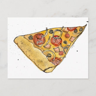 pizza slice postcard