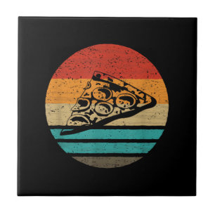 Pizza Slice Retro Style Vintage Ceramic Tile