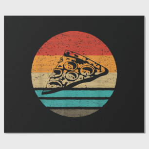 Pizza Slice Retro Style Vintage Wrapping Paper