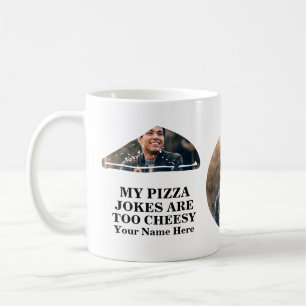 Pizza slice shaped photo funny fathers day coffee mug
