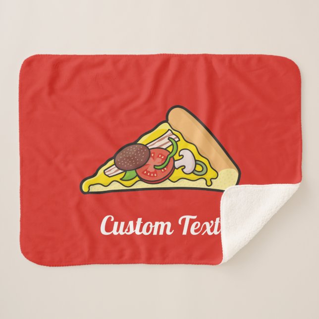 Pizza Slice Sherpa Blanket (Front (Horizontal))