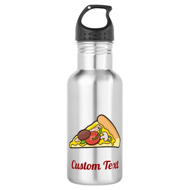 Pizza slice stainless steel water bottle (Front)