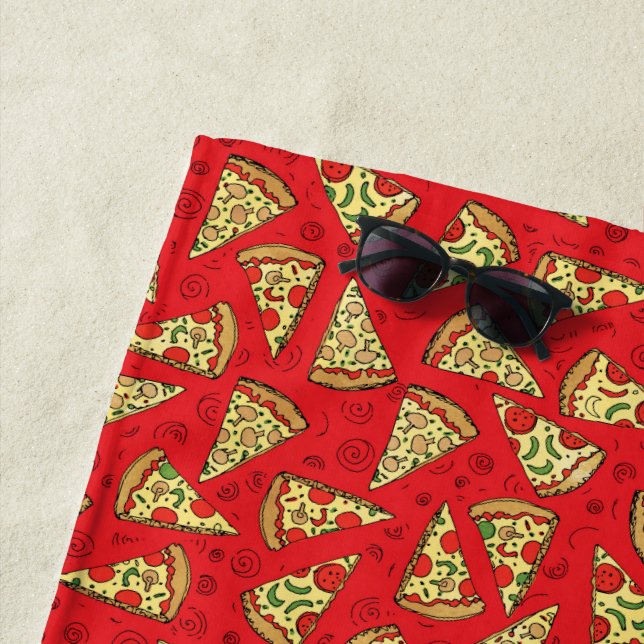 Pizza Slices Beach Towel (In Situ)