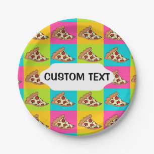 Pizza slices custom paper plate