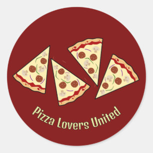 Pizza Slices Design  Classic Round Sticker