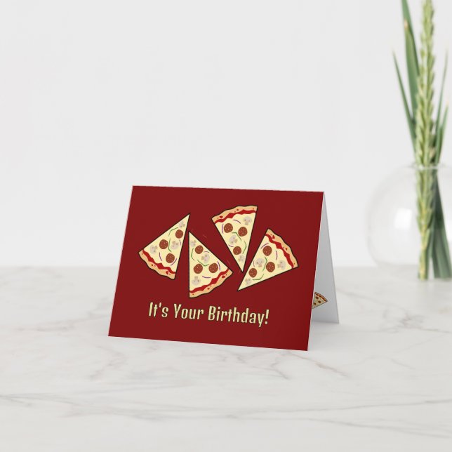 Pizza Slices Design Greeting Card (Front)