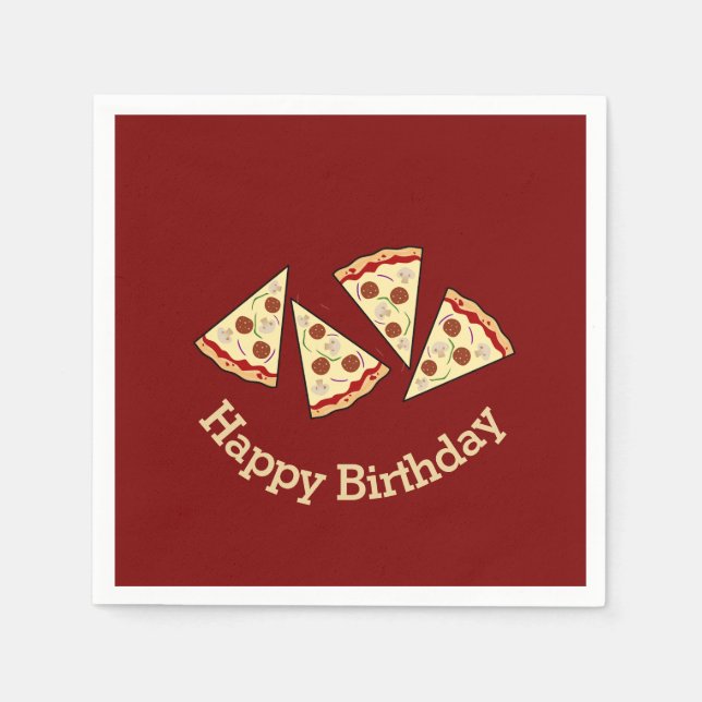 Pizza Slices Design  Napkin (Front)
