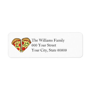 Pizza Slices Return Address Label
