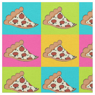 Pizza slices tiled fabric
