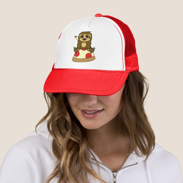 Pizza Sloth Trucker Hat (In Situ)