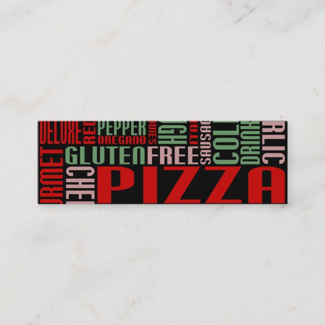 pizza (small chat) loyalty card (Front)