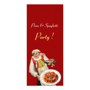 PIZZA & SPAGHETTI PARTY ITALIAN KITCHEN,RESTAURANT RACK CARD