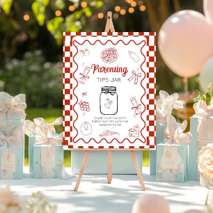 pizza special deliv Parenting tips Jar Baby Shower Poster