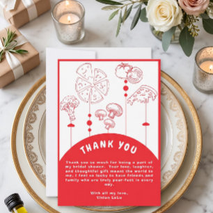 Pizza Special Delivery Baby Shower Thank You Card