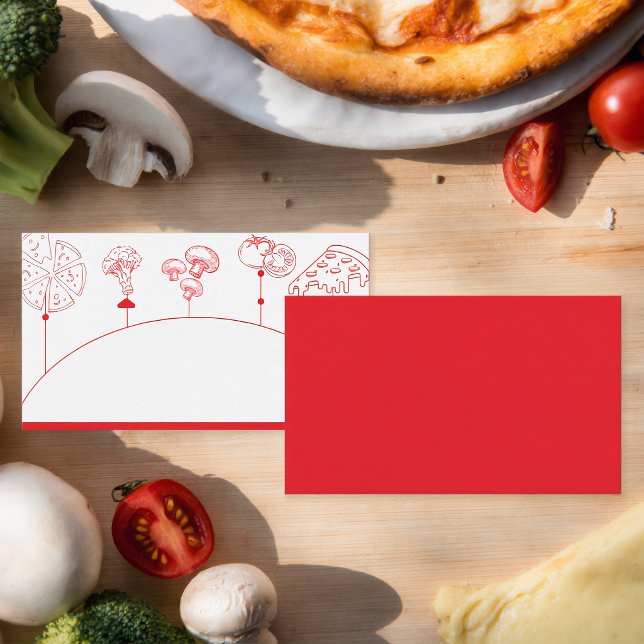 Pizza Special Delivery Blank Place Card (Creator Uploaded)