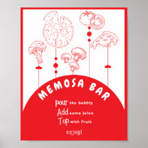 Pizza Special Delivery Memosa Bar Sign