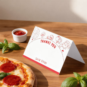 Pizza Special Delivery Thank You Blank Card